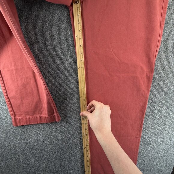 NWT J. Crew Factory Chino Pants 36x30 Red Classic Fit Slim Leg All Cotton Men - Picture 5 of 15